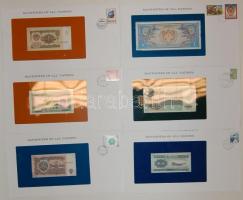 Modern "bankjegyes-bélyeges levelek" 26klf db egész világ dekoratív kis gyűjtemény T:I