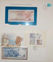 Modern "bankjegyes-bélyeges levelek" 26klf db egész világ dekoratív kis gyűjtemény T:I