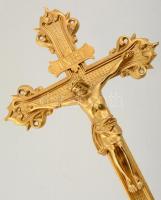 Tűz aranyozott fém feszület, m:46 cm