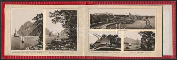 cca 1880-1900 Souvenir of the Hudson River, képes leporelló, 9x13 cm