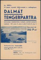 cca 1930 Dalmát tengerpart Ibusz képes reklámnyomtatvány