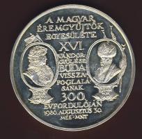 1986. "MÉE - Buda visszafoglalása" Ag 36,18g T:PP