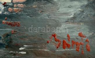 Bánfi jelzéssel: Vitorlások Badacsonynál. Olaj, karton, keretben, 23×33 cm