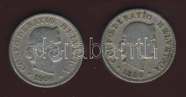 Svájc 5R 1880, 1900 2klf db T:3,3/4