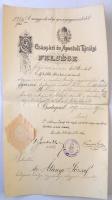 1899 Ügyészi kinevezés Átányi József részére, Erdély Sándor igazságügyminiszter aláírásával (hivatali idején túl)