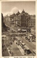 Budapest V. Kossuth Lajos utca és Rákóczi út, villamosok
