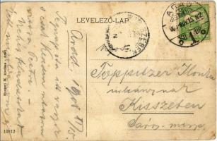 Arad, Vár részlet, Viribus Unitis felirattal és címerekkel / castle, soldiers, coat of arms (EK)