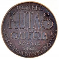 Kutas László (1936- ) 1992. "Kutas Galéria" Br névjegyérem (42,5mm) T:2