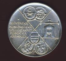 Csehszlovákia 1978. "Besztercebánya-Szlovák Numizmatikai Egyesület" Ag 59,5g Hungarika! T:2 Eredeti díszdobozban!