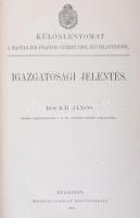1902-1907 Böckh János: Igazgatósági Jelentés. Különlenyomat a Magyar Kir. Föltani Intézet 1900-1906....
