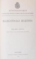 1902-1907 Böckh János: Igazgatósági Jelentés. Különlenyomat a Magyar Kir. Föltani Intézet 1900-1906....