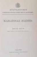 1902-1907 Böckh János: Igazgatósági Jelentés. Különlenyomat a Magyar Kir. Föltani Intézet 1900-1906....
