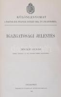 1902-1907 Böckh János: Igazgatósági Jelentés. Különlenyomat a Magyar Kir. Föltani Intézet 1900-1906....