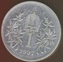 Ausztria 1897. 1K Ag T:3/3- R!