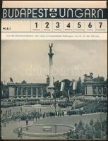 1938 Budapest asztali naptár, német nyelven, képekkel illusztrált