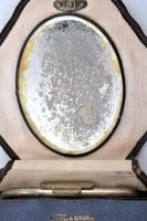 cca 1910 Nissel & Sikora Wien színházi táska, ezüst, zománc berakással és csont kámeával a közep...