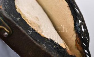 cca 1910 Nissel & Sikora Wien színházi táska, ezüst, zománc berakással és csont kámeával a közep...