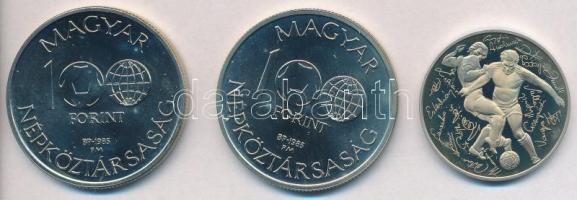 1985. 100Ft Cu-Ni-Zn "Labdarúgó Világbajnokság Mexikó" (2xklf) + Bognár György (1944-) 198...
