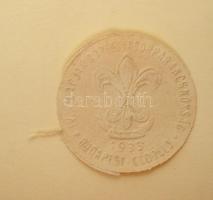 1933 Gödöllői Jamboree, oklevél a külügyi csoport tolmácscsoport vezetőjének csendőrszázadosnak a jó...