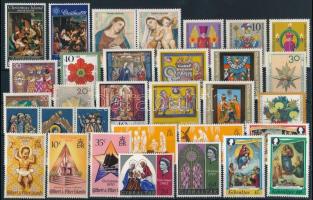 Christmas 40 stamps, Karácsony motívum 40 klf bélyeg 2 stecklapon
