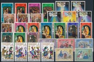 Christmas 61 stamps Karácsony motívum 61 klf bélyeg 3 stecklapon