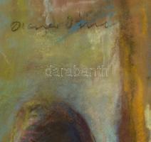 Diener Dénes (1889-1956): Varró lány. Pasztell, papír, jelzett, üvegezett keretben, 40×60 cm