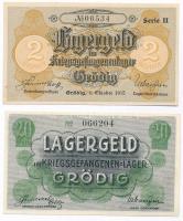 Ausztria / Grödig / hadifogolytábor DN 20h + 1915. 2K T:I
Austria / Grödig / POW Camp ND 20 Heller ...