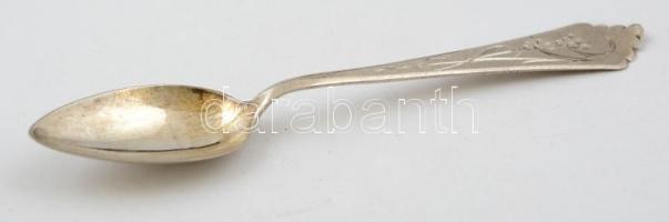 6 db jelzett ezüst mokkáskanál készletben Nettó 40 gr