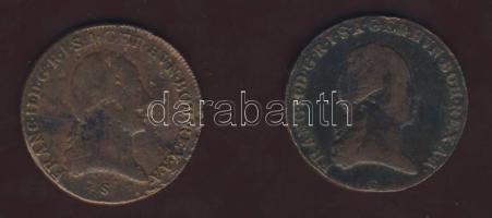 Ausztria/magyar verdejel 1800S + 1800G 2klf 3Kr T:3/4