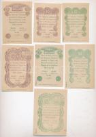 Ausztria / Sittendorf ~1920. 10h + 10h II. kiadás + 20h + 20h II. kiadás + 50h II. kiadás + 99h + 99...