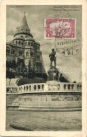 Budapest - 2 db RÉGI városképes képeslap, Szent Gellért és Hunyadi János szobrok / 2 pre-1945 townvi...