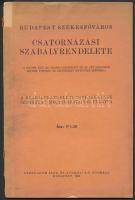 1936 Bp., Budapest székesfőváros csatornázási szabályrendelete, Athenaeum kiadása, 32p