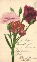 15 db RÉGI virágos üdvözlőlap, vegyes minőség / 15 pre-1945 floral greeting cards, mixed quality