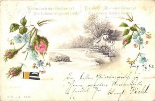 10 db RÉGI hosszú címzéses virágos üdvözlőlap, vegyes minőség / 10 pre-1901 floral greeting cards, m...