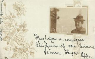 11 db RÉGI hosszú címzéses virágos üdvözlőlap, vegyes minőség / 11 pre-1901 floral greeting cards, m...