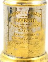 L'avenir francia kanócos lámpa, rezezett fém, kopott, m:16 cm