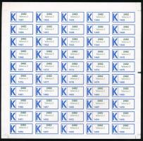 2 db 50-es teljes ív K-ragjegy (Velence 2, Pásztó 1) + 1 db 50-es teljes ív Ajánlási ragjegy (Dunaúj...