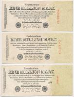 Németország / Weimari Köztársaság 1923. 1.000.000M (7x) betűjel nélküli, "A" és "B&qu...