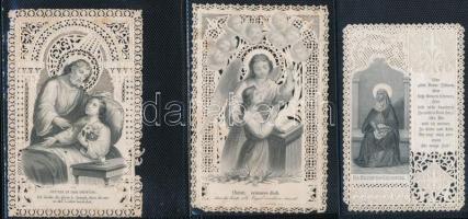 6 db csipkés szentkép, kis hibákkal