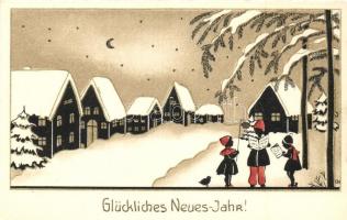 11 db RÉGI üdvözlőlap, vegyes minőség / 11 pre-1945 greeting cards, mixed quality