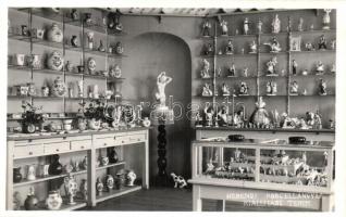 1941 Herend, porcelángyár kiállítási terme, belső, photo