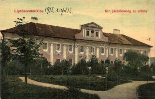Liptószentmiklós, Liptovsky Mikulas; Járásbíróság és sétány / court and promenade