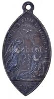 ~1930. "Szent László király oltalma alatt" ovális fém vallási medál füllel. Szign.: Kissin...