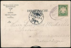 Nürnberg 'Nürnberger Trichter' Verlag von Hermann Martin / humour, mechanical card