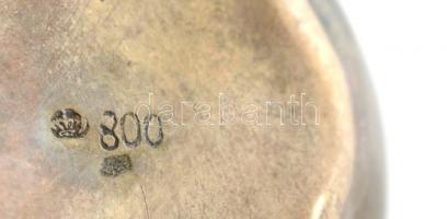 Ezüst (Ag.) mini kancsó, jelzett, apró horpadással, nettó:14 g, m:5,5 cm