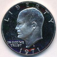 Amerikai Egyesült Államok 1971S 1$ Ag Eisenhower T:PP ujjlenyomat USA 1971S 1 Dollar Ag Eisenhower C:PP fingerprint Krause KM#203.a