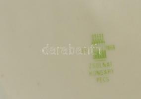 Zsolnay porcelán hamutartó "100 éves a Budapest-Pécsi vasút 1882-1982" felirattal, hibátla...