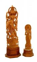 2 db indiai fa faragás ( Shiva, Radha), m:16 és 23 cm