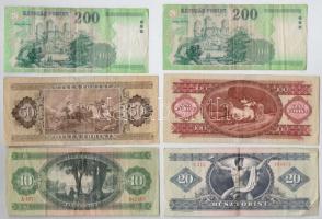 30db-os forint bankjegy tétel: 1962-1969. 10Ft (3x) + 1980. 20Ft (4x) + 1980-1983. 50Ft (6x) + 1960-...