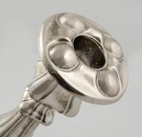 Antik ezüst (Ag.)  gyertyatartó párban ( 2db),  jelzett (1857), mesterjeggyel (AK), m:25 és 26 cm, n...